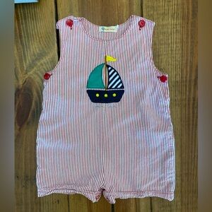 9m‎ Baby Luigi Jon Jon Sailboat Stripes EUC